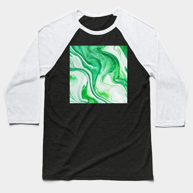 LIGHT GREEN LIQUID MARBLE DESIGN, IPHONE CASE AND MORE Baseball T-Shirt by ZARBIT